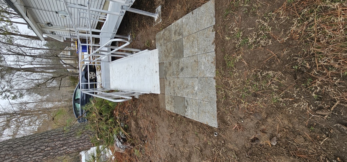 Ramp installation with handrails