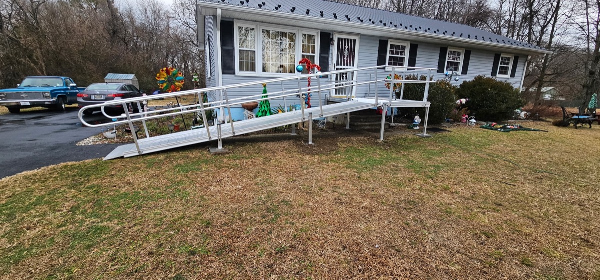 Ranch house ramp installation